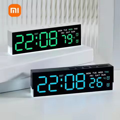 Xiaomi LED Alarm Clock USB Powered Digital Alarm Clock 12/24H LED Clock with White Mood Light Night