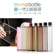 A New Generation Memo Bottle A5/A6 Creative Flat Water Bottle | Colorful Portable Flat Water Bottle 