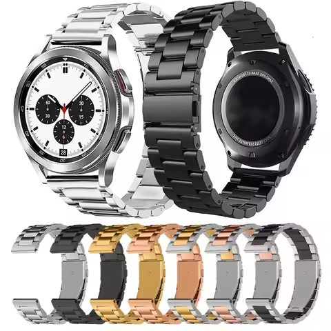 22mm 20mm Stainless Steel Watch Band Strap for SAMSUNG Galaxy Watch 42 46mm GEAR S3 Active 2 Classic