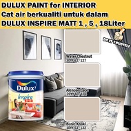 ICI DULUX INSPIRE INTERIOR MATT 1 , 5 &amp; 18 Liter Water Chestnut / Alencon Lace / Basic Khaki