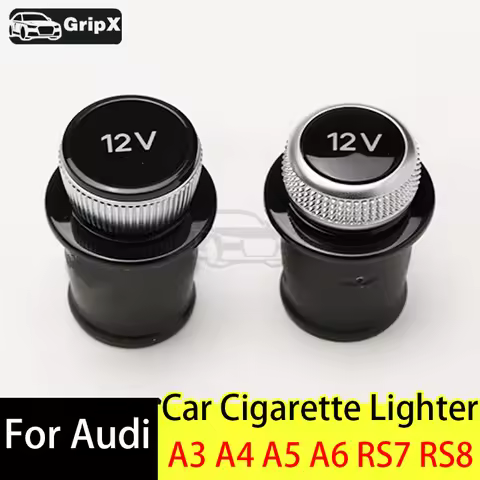 OEM Chrome 12V Cigarette Lighter Cover for Audi Q4 E-tron/Q7/Q8 & A6/A7/S6/RS6/RS7 2018-2023 - 4K091