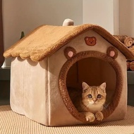 Rumah kucing musim sejuk hangat / Sarang anjing kecil & arnab / Sesuai 4 musim & boleh dibasuh