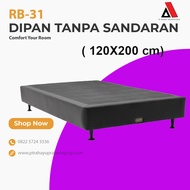 Dipan divan tanpa sandaran untuk springbed atau kasur (120x200) - Putih