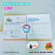 Nota custom 2 ply ukuran kecil (10cm x 11xm ) bon kontan nama sendiri olshop laundry sembako cellule