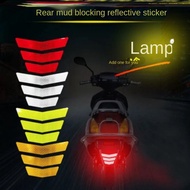 3Pcs/Set Reflective Sticker Night Warning Sign Trapezoidal Arrow Decal For Motorcycle Waterproof Modification Scratch-proof
