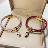 Double Layer Baojia Bracelet New Couple Bracelet Snake Head Genuine Leather Year of the Snake Calfsk