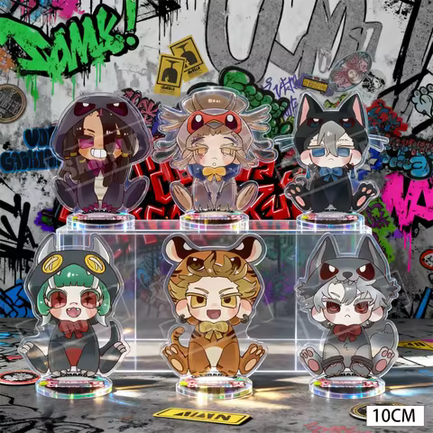 GACHIAKUTA Anime Acrylic Stand Keychain Model Plate Rudo Enjin Zanka Riyo Jabber Desk Decor Collecti