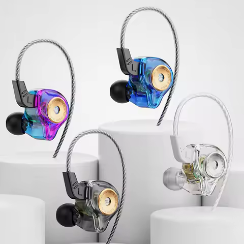 QKZ AK6 Ultra In Ear Dynamic Driver Wired Headphones Hifi Stereo Monitoring With Mic Sports Running 