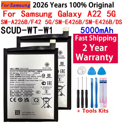 SCUD-WT-W1 Battery For Samsung Galaxy A22 5G A14 5G F42 SM-A226B SM-A146U A146B A146P A146W 5000mAh 