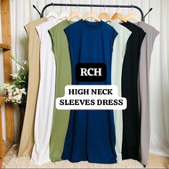High Neck Sleeves Dress Muslim Inner Dress Premium Polyester Cotton Dress Casual Vest Dress Inner Ju