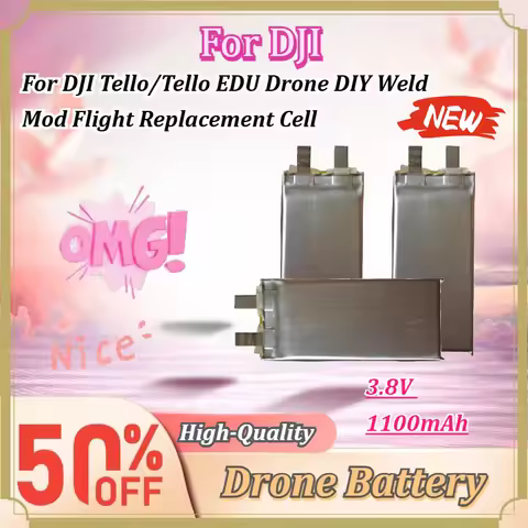 DIY Weld Mod Rechargeable Li-Po Flight Cell 1-4Pcs 3.8V 1100mAh For DJI Tello Tello EDU Drone Replac