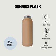 Sunnies Flask 25oz Bottle (Customizable Insulated Water Tumbler for Hot and Cold)