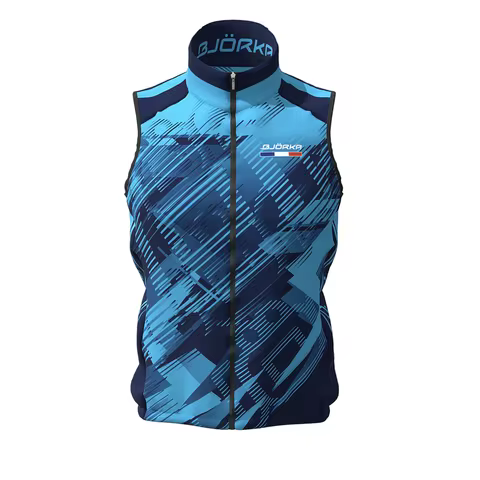 New BJORKA Gilet Men's Windproof/Waterproof Le Gilet Coupe-Vent Sans-Manches Strada Bleu Marine Chal