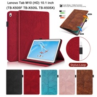 Tablet Protective Case For Lenovo Tab M10 (HD) 10.1 inch TB-X505F TB-X505L TB-X505X Tab M10 TB-X605F TB-X605L Fashion 3D Tree Style PU Leather Flip Case High Quality Wallet Stand Cover With Card Slots Pen Buckle