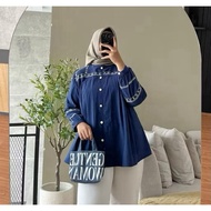 SHEVA BLOUSE EMBROIDERED WOMEN'S RAYON TWILL TOP BLOUSE COTTON EMBROIDERY