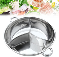 NEW Stainless Steel Hot Pot Single-layer Thicken Soup Binaural Mandarin Duck Pot Fondue Cooking Pot Kitchen Cookware