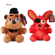 2pcs/lot 18cm Freddy Bear & Foxy Plush Five Nights At Freddy's 4 FNAF Freddy Fazbear Bear & Fox Foxy