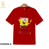KAUNIX CHILDREN'S T-shirt (KHM046-A) August 2025 Indonesian Independence Day T-shirt Indonesian Inde