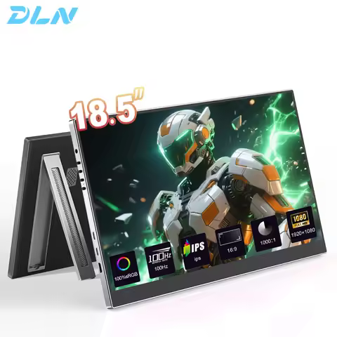 DLN 18.5-inch Portable Monitor 1080P 100Hz with VESA Hole and New Back Bracket Laptop Extended Displ