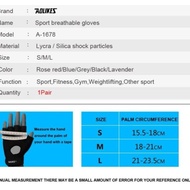 Aolikes 1678 Fitness Gloves Gym Gloves Fitness Sport Gloves - Black, S