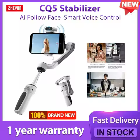 ZHIYUN CQ5 Smart Voice Gimbal Stabilizer Handheld Gimbal 3-Axis Anti-Shake Foldable Extended Selfie