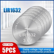 {TATLLr} 2 10PCS LIR1632 1632 3.6V Rechargeable Lithium Battery Replace CR1632 For Watch Calculator