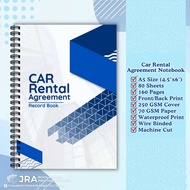 A4 Car Rental Agreement Record Book | Car Hire Contract Record Log for Companies