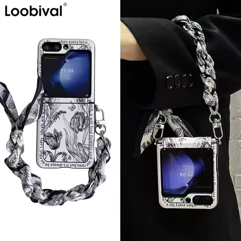 Z Flip6 Fashion Flower Leather Case for Galaxy Z Flip 7 6 5 4 3 Flip7 Z Flip5 flip Hinge 2in1 Full C