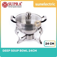 Stock Lots Supra Deep Soup Bowl 24cm Food Holder Buffet Party Dining Container Chafing Dish Stainless Steel Pot Food Heating Lid 6