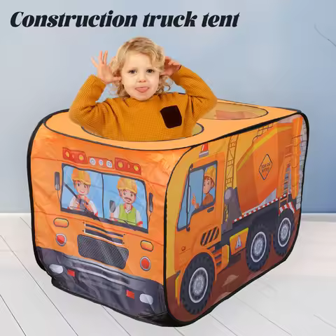 Children's indoor car tent toys, boys play house, folding play house, engineering car modeling
