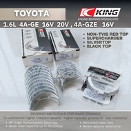 KING Bearing TOYOTA 4AGE 16V 4AGZE Supercharged 20V Silvertop Blacktop for AE92 AE101 AE111 Corolla 