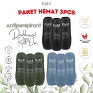 [3PCS PACKAGE] KAHF Antiperspirant Deodorant Roll On 45 ML Deodorant Men - Men's Deodorant