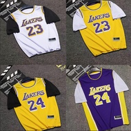 Lakers Basketball T-shirt Short Sleeve Sportswear Number 23,24