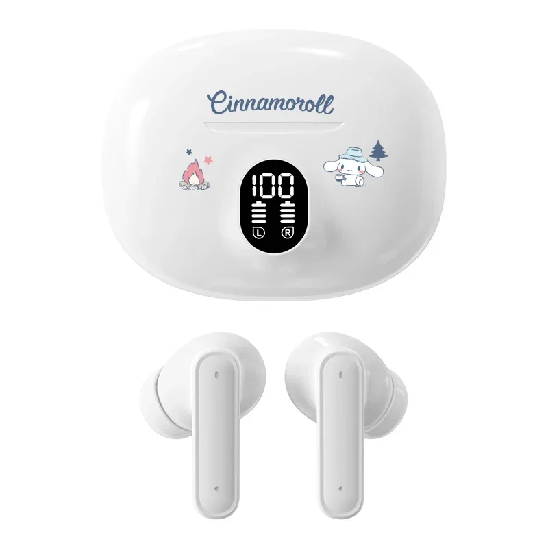 SANRIO | Original Sanrio D56 TWS Earbuds Kawaii Hello Kitty Bluetooth 5.4 Headphone Cute Kuromi Wire