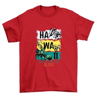 HAWAII SUMMER TSHIRT WOMEN MEN FACTORY DIRECT BAJU T SHIRT LELAKI PEREMPUAN T-SHIRT WANITA BLOUSE WO