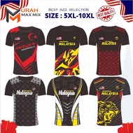 MMM_(5XL - 10XL ) FRONT FULL PRINT / SHORT SLEEVE ROUND NECK T-SHIRT / JERSEY LENGAN PENDEK SUKAN