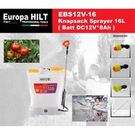 EUROPA HILT EBS12V-16 BATTERY KNAPSACK SPRAYER 16LTR, Rechargeable, 12v 8.0ah Battery Pressure Spray