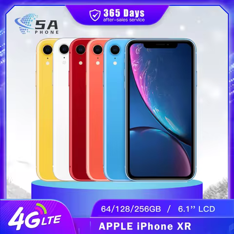 Original Unlocked Apple iPhone XR 4G Mobile 3GB RAM 64GB/128GB/256GB ROM 12MP+7MP 6.1" IPS LCD A12 B