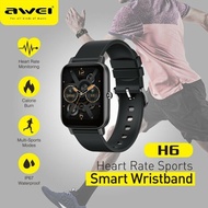 Awei H6 Smart Watch Series IP67 Waterproof One Touch Control App Notifications - Black