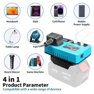 21V/48V DC to 220V AC 150W Portable Power Inverter Supports Type-C Dual USB Interface Outdoor Conver