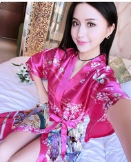 【KK Home】 ชุดคลุมกิโมโน ชุดคลุมแต่งตัว คลุมอาบน้ำ ลายญี่ปุ่น (พร้อมส่ง)