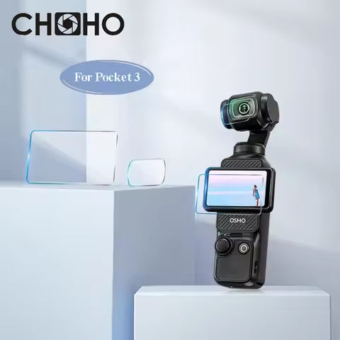 For DJI Osmo Pocket 3 Accessories Screen Protector + Lens Glass Tempered Protect Ultra Clear LCD HD 