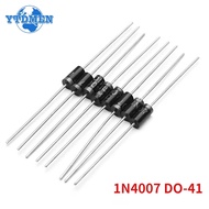 100/200pcs 1N4007 Rectifier Diode IN4007 1A 1000V DIP DO-41 High Quality