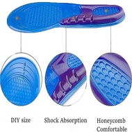Sports Insole - Anti-Odor Sports Insole - Soft Gel Insole - Silicone Gel Shoe Pad - Gel Footwear - S