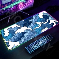 Great Wave Large RGB Mouse Pad Gaming Mousepads LED Mouse Mat Gamer Desk Mats Rubber Table Rug With Backlit Desk Pads