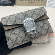 GUCCI老花酒神mini鏈條斜挎包