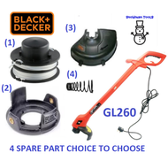 GL260 BLACK DECKER GRASS TRIMMER SPARE PART, ACCESSORIES,REFILL NYLON LINE,COVER SPOOL CAP, SPRING, GUARD SHIELD GL300 BLACK AND DECKER