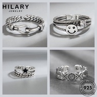 HILARY JEWELRY Ring Original Women Moissanite Adjustable Cincin Retro 925 Diamond Silver Perempuan M151