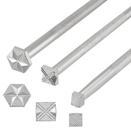 3Pcs Leather Stamping Tools 3 Styles Leathercraft Carving Tool Stamp Punch Set for Working Metal Emb