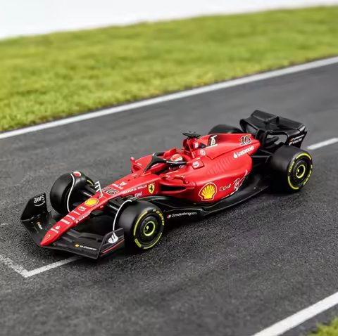 Bburago 1:43 2022 F1-75 #16 Leclerc #55 Sainz Formula Racing Alloy Diecast Model Car Collection Gift